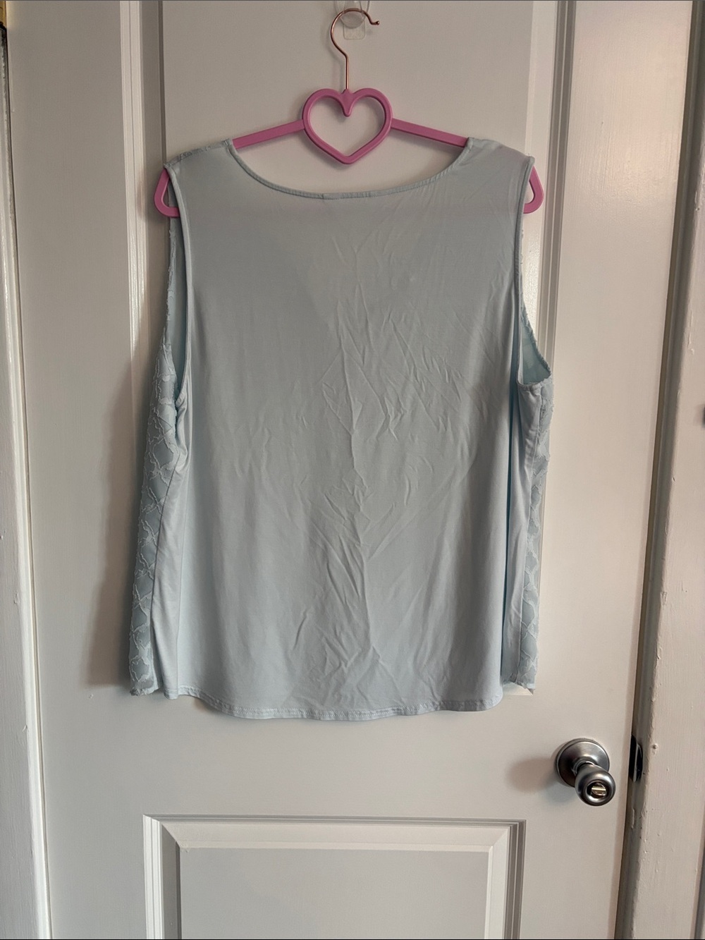 Market & Spruce Pale Blue Sleeveless V-Neck Textured Camisole - Picture 3 of 5